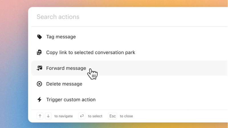 forward messages externally
